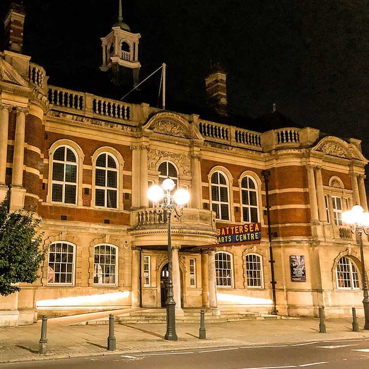 battersea arts centre at night